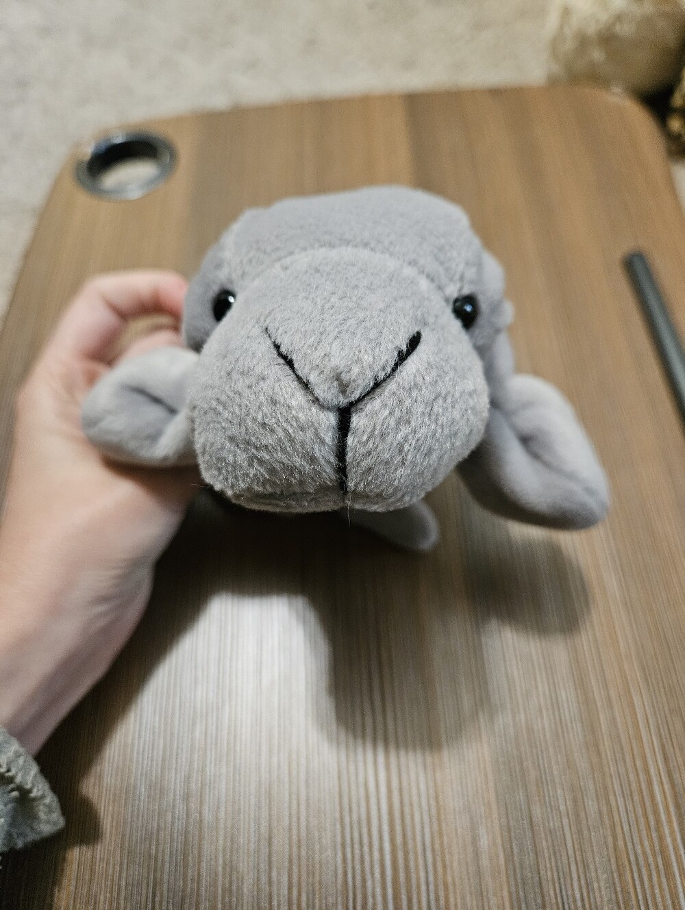 Plush Gray Manatee Beanbag Stuffed Animal